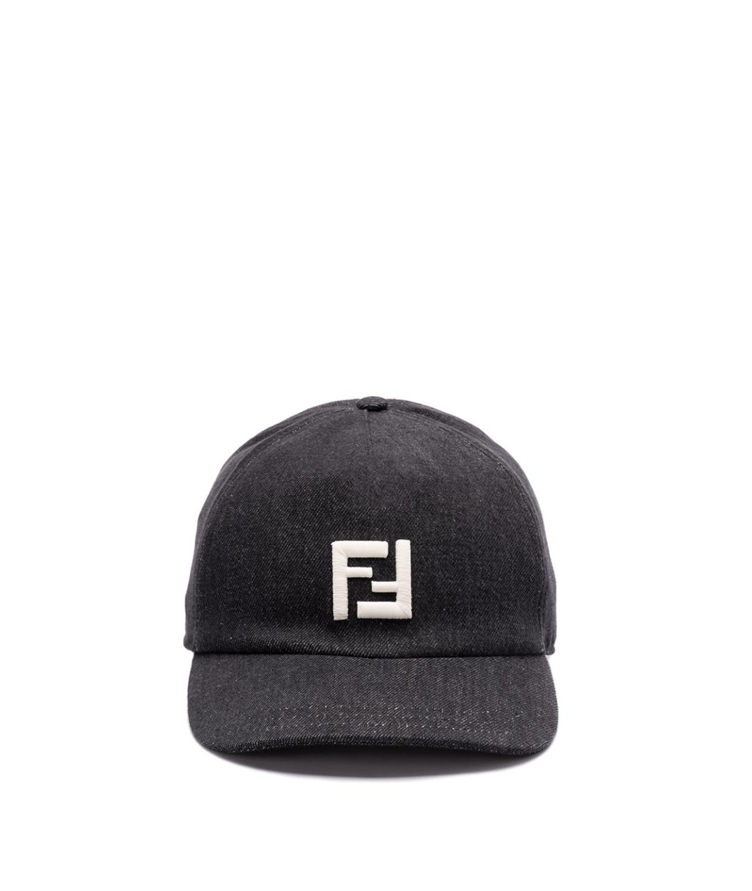 FENDI Черная хлопковая кепка/бейсболка, фото 1