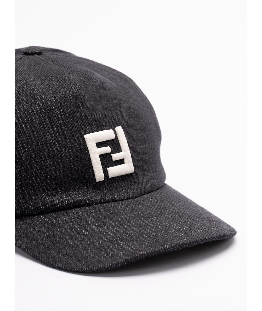 FENDI Черная хлопковая кепка/бейсболка, фото 2