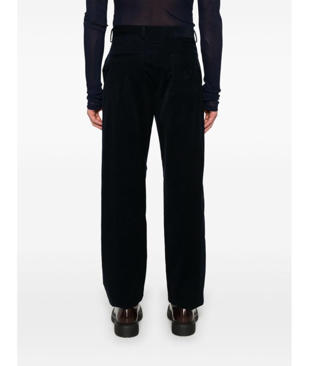 FENDI Синие хлопковые повседневные брюки, фото 4