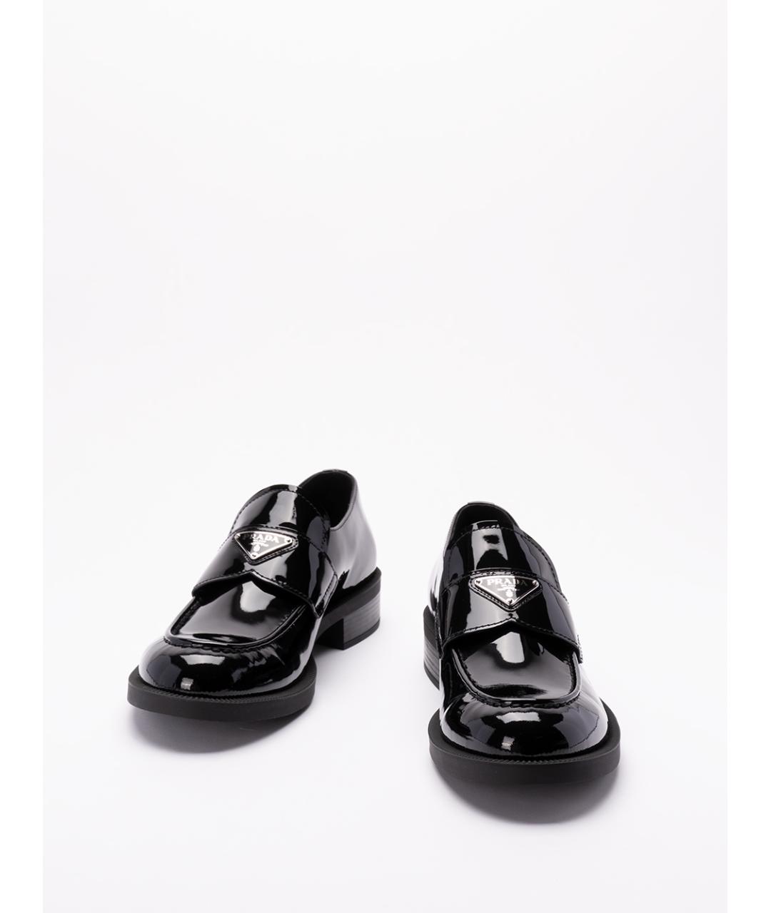 PRADA Черные лоферы из лакированной кожи, фото 2