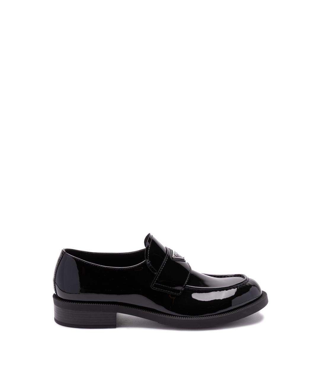 PRADA Черные лоферы из лакированной кожи, фото 1