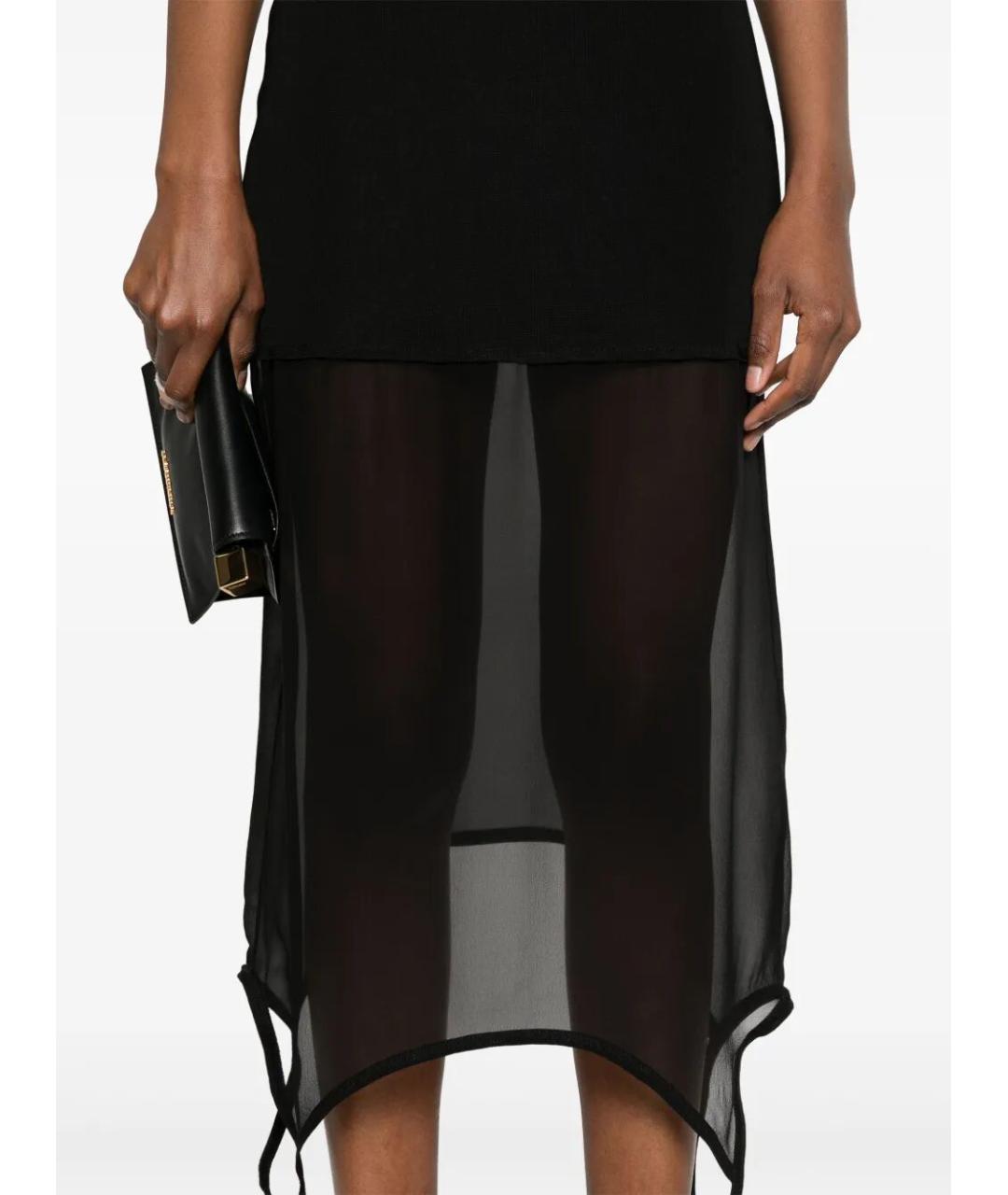 FENDI Черное шелковое коктейльное платье, фото 3