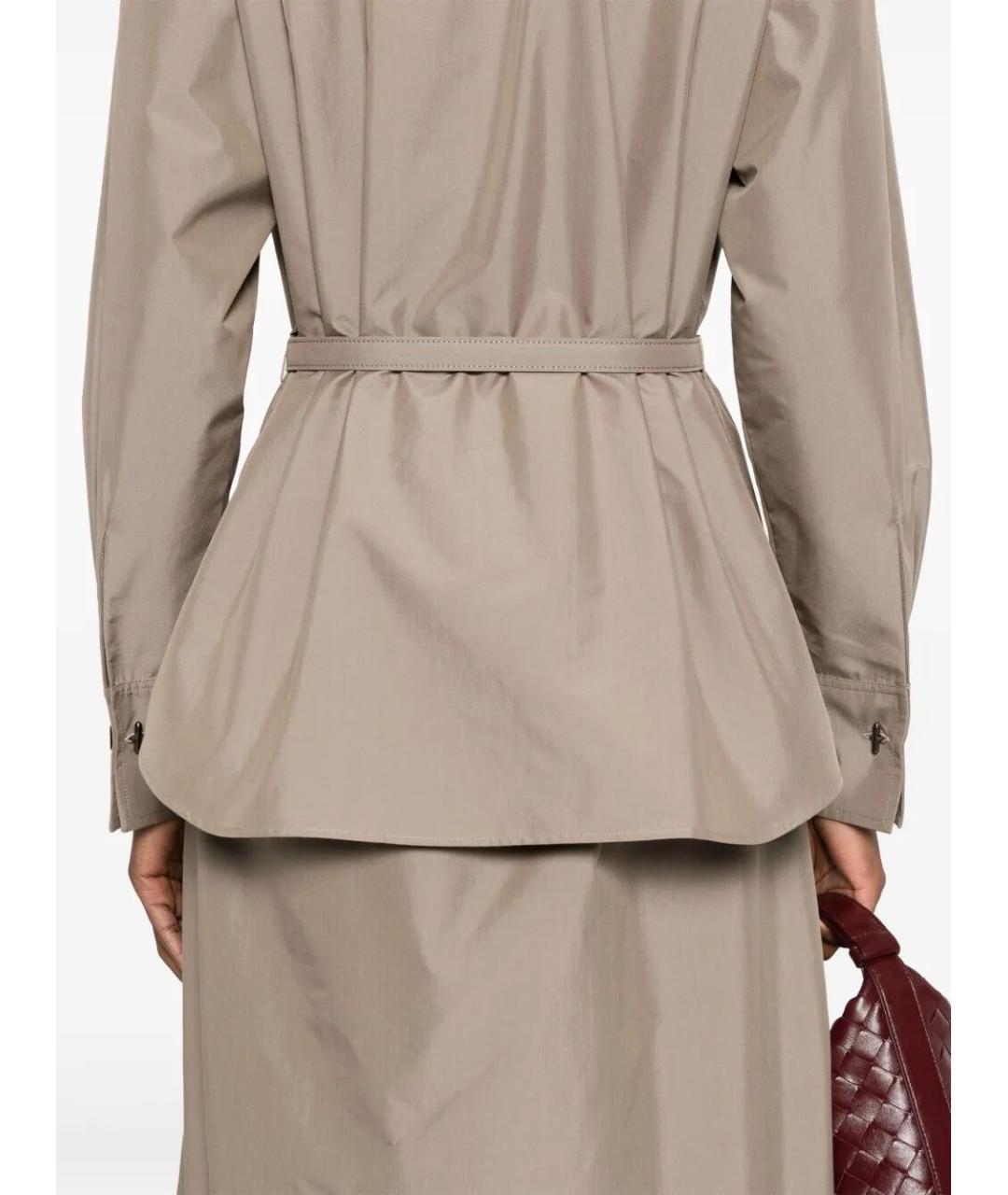 FENDI Бежевое хлопковое повседневное платье, фото 4