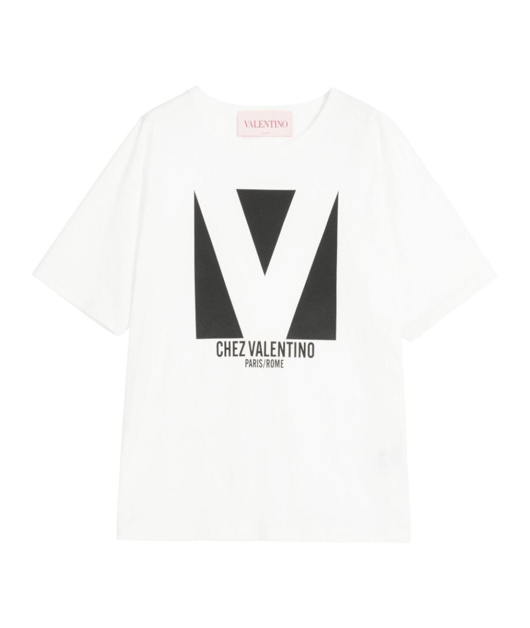 VALENTINO Белая хлопковая футболка, фото 1