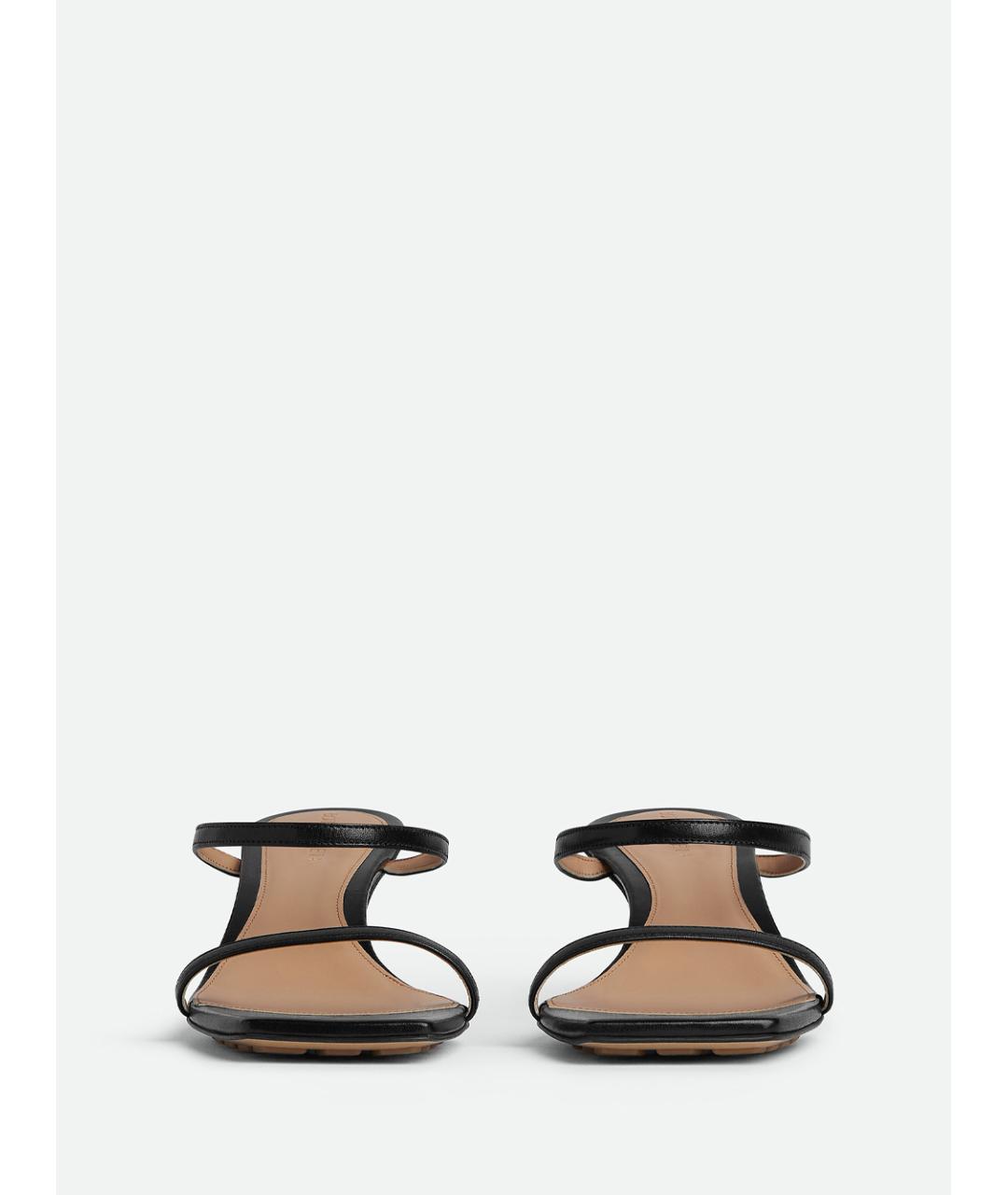 BOTTEGA VENETA Черные кожаные мюли, фото 2