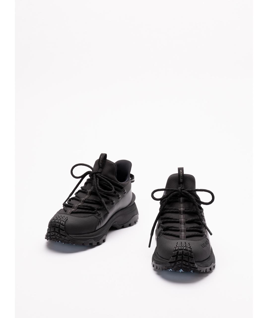 MONCLER Черные синтетические кроссовки, фото 2