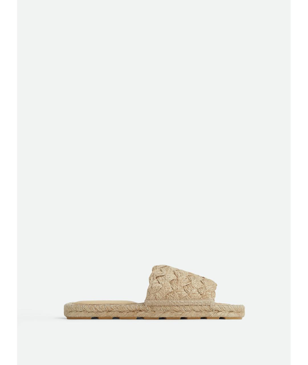BOTTEGA VENETA Бежевые шлепанцы, фото 5