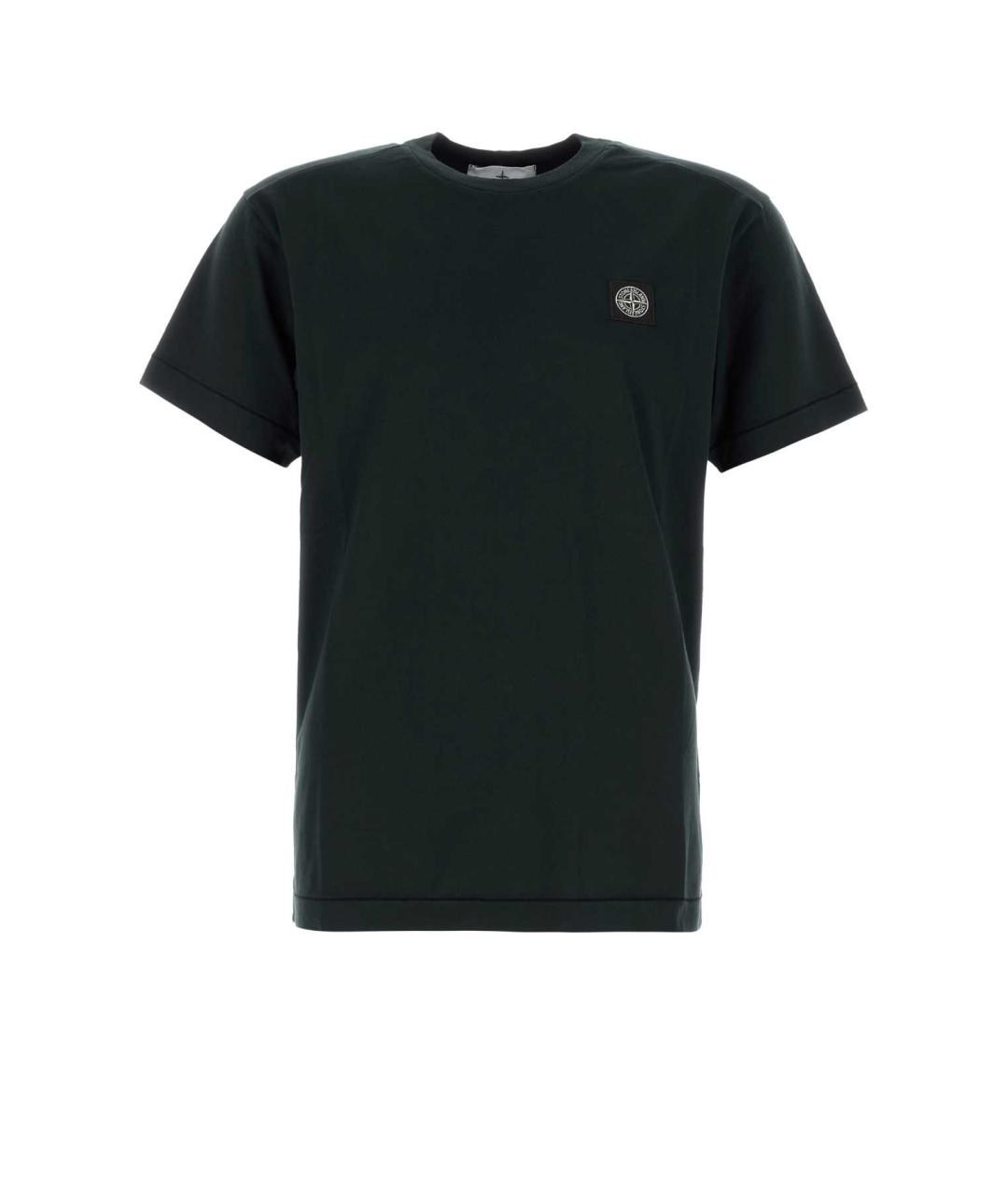STONE ISLAND Черная вискозная футболка, фото 1