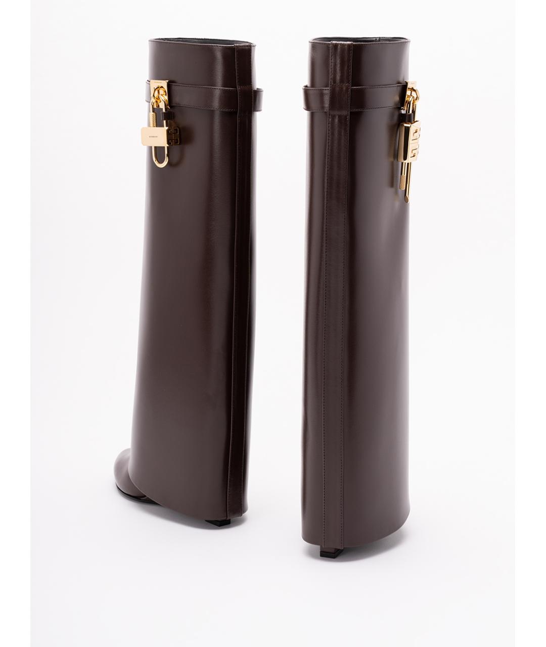 GIVENCHY Коричневые кожаные сапоги, фото 3