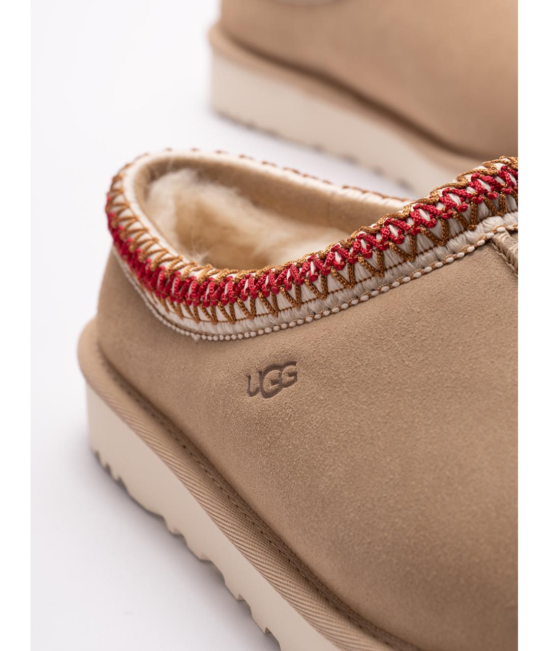 UGG AUSTRALIA Бежевые кожаные сабо, фото 5