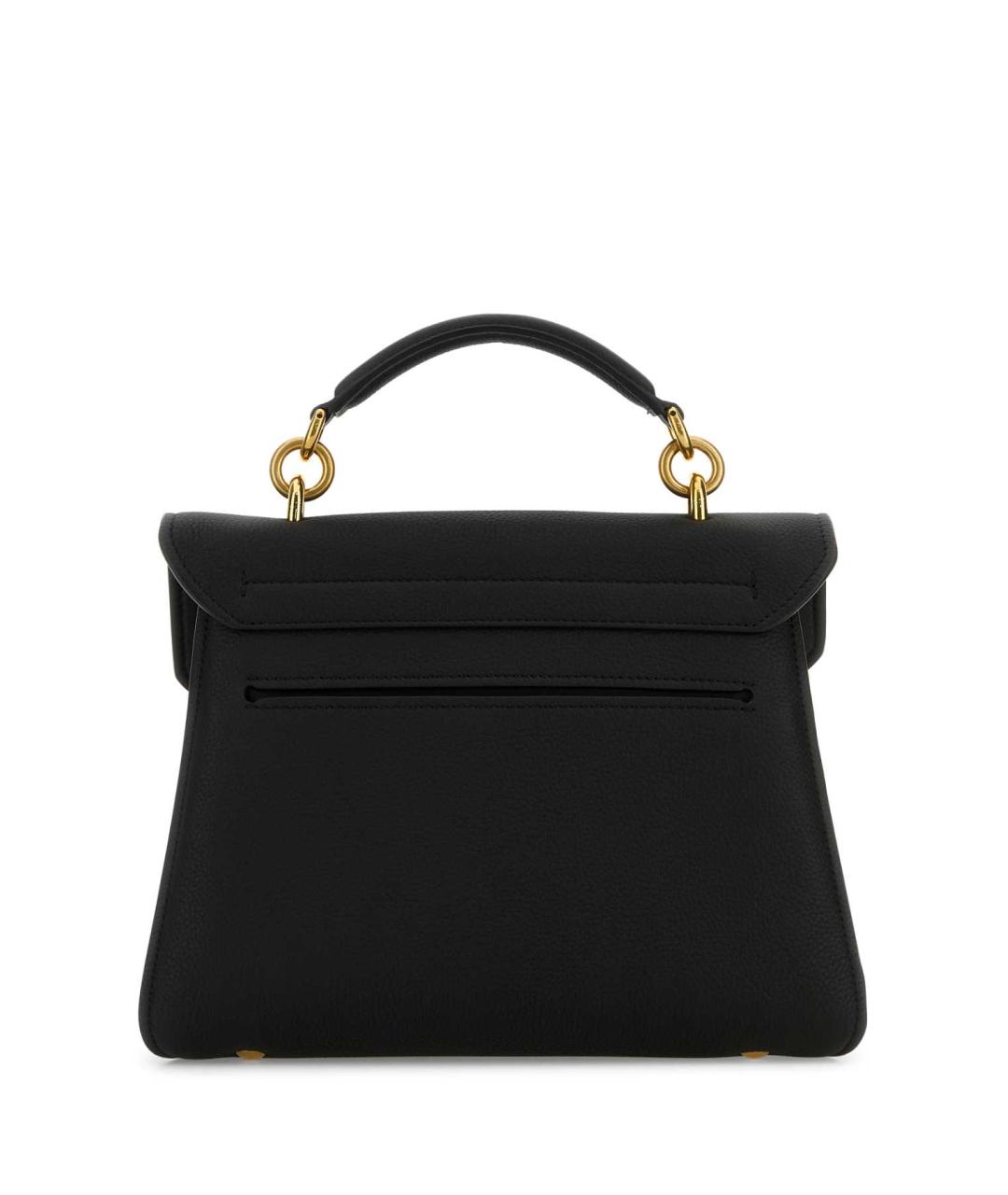 FERRAGAMO Черная кожаная сумка с короткими ручками, фото 3