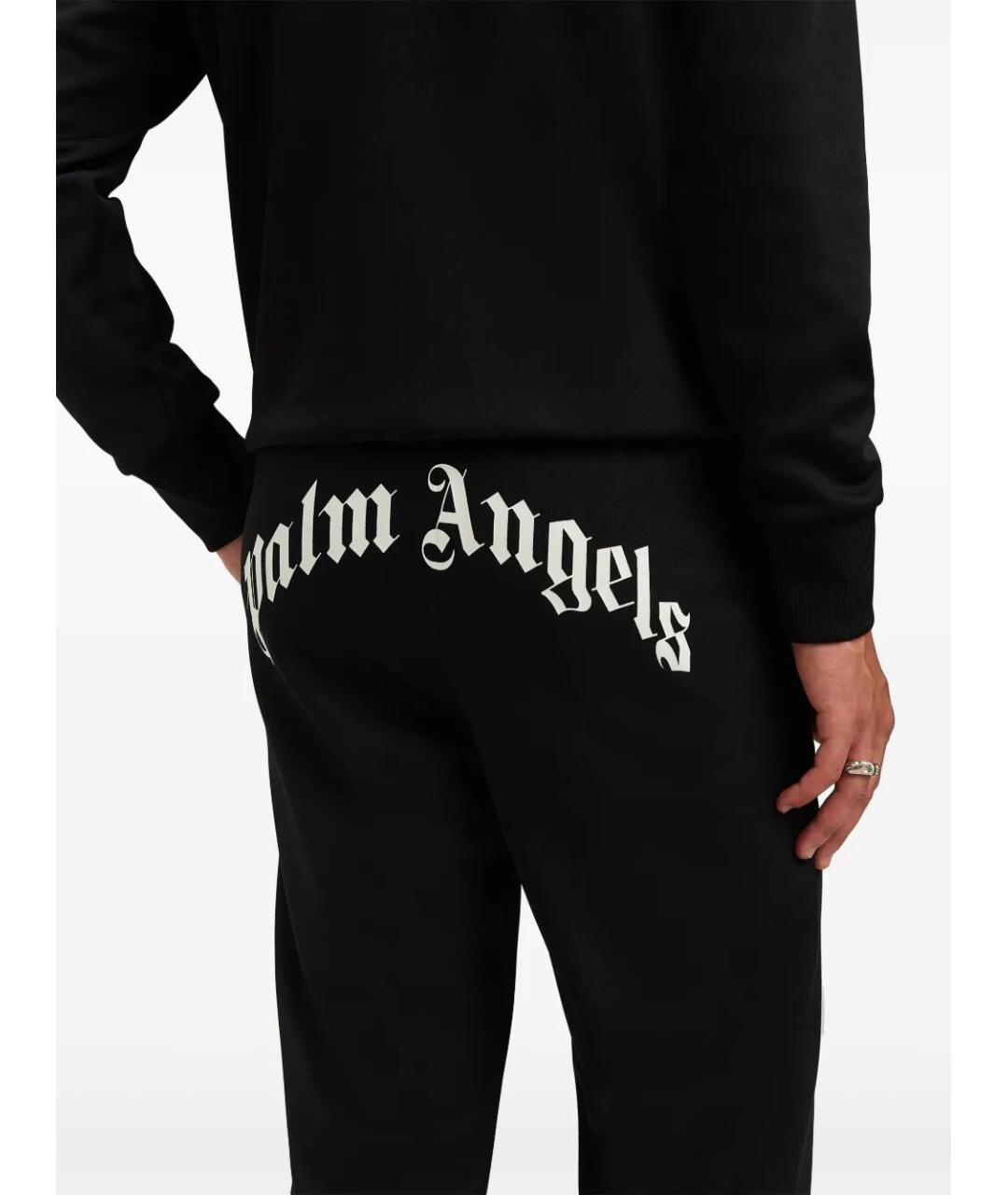 PALM ANGELS Черные полиэстеровые повседневные брюки, фото 3