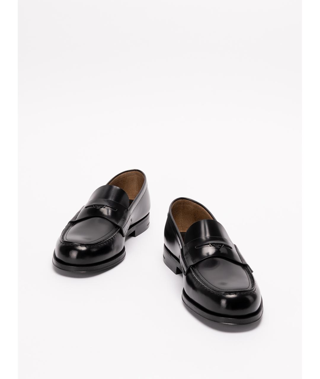 PRADA Черные кожаные лоферы, фото 2