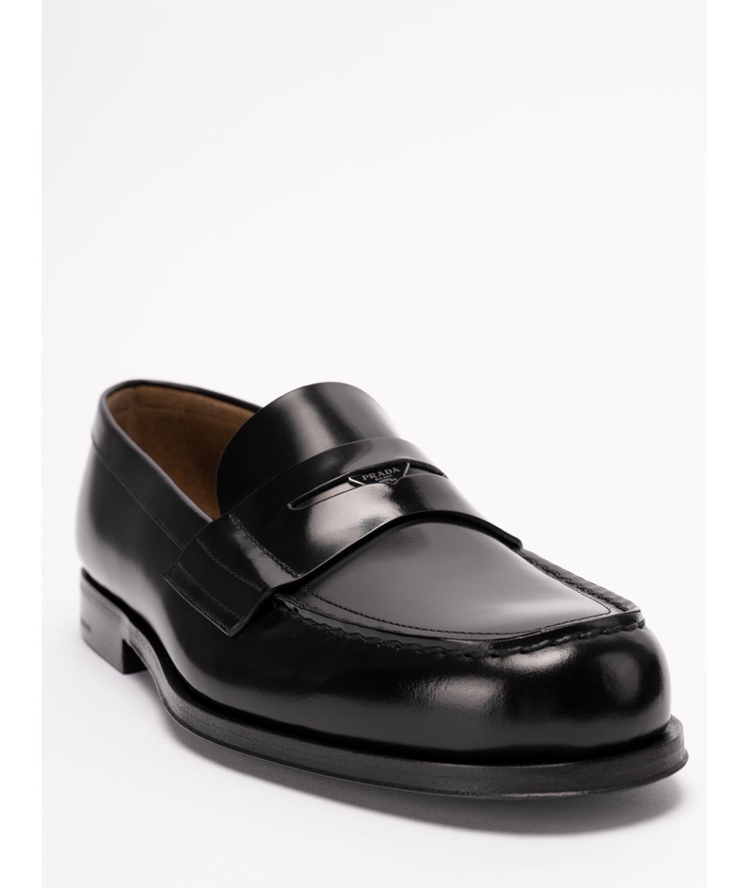 PRADA Черные кожаные лоферы, фото 5