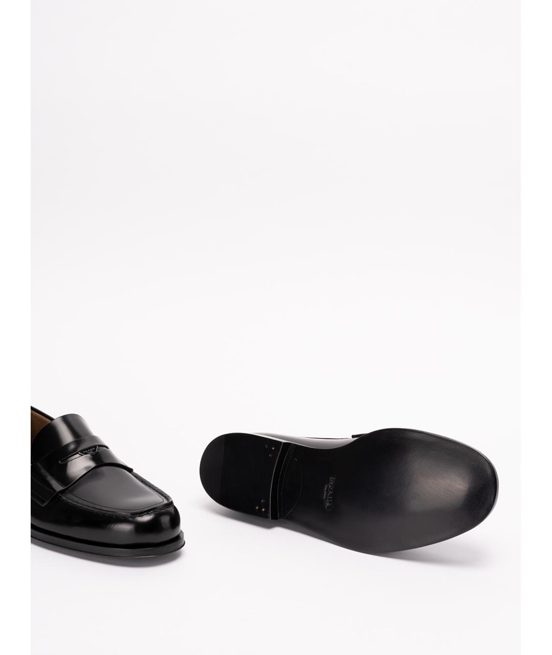 PRADA Черные кожаные лоферы, фото 4
