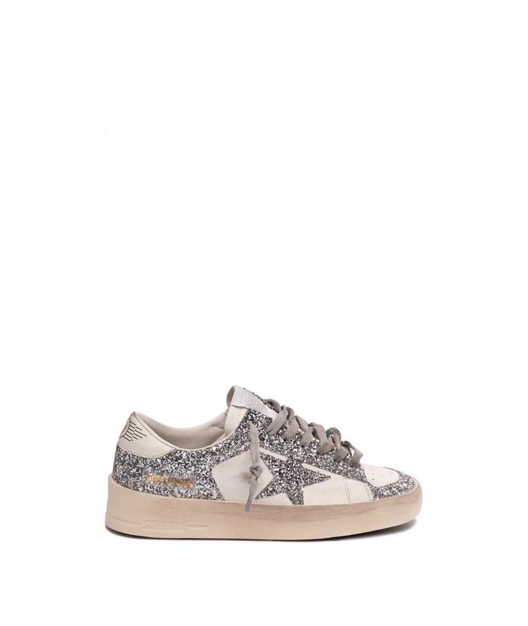 GOLDEN GOOSE DELUXE BRAND Бежевые кожаные кеды, фото 1