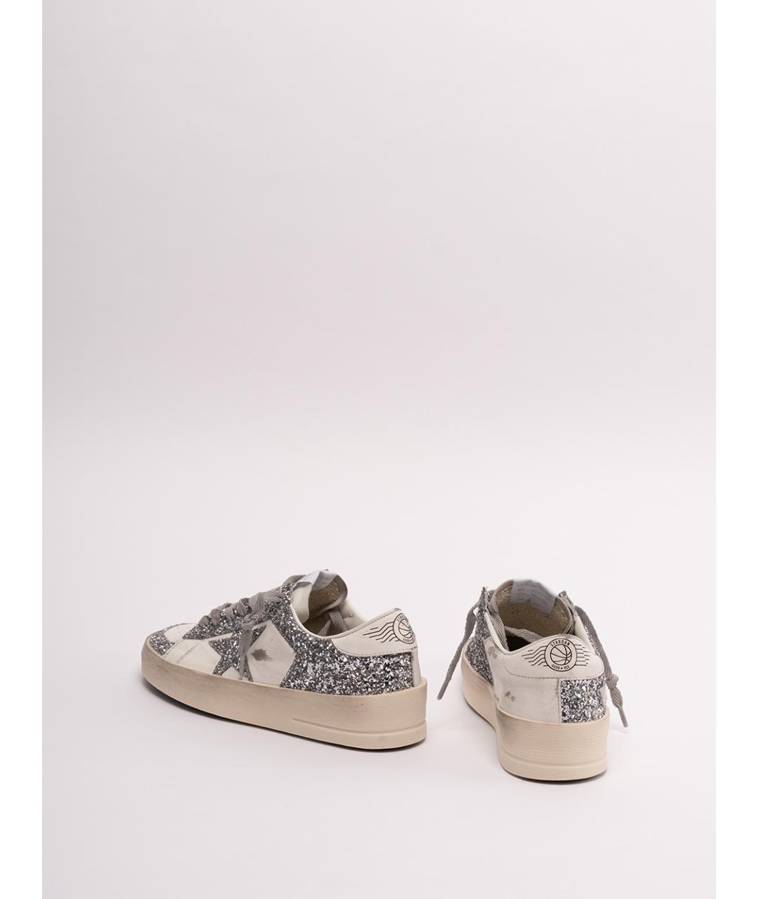 GOLDEN GOOSE DELUXE BRAND Бежевые кожаные кеды, фото 3