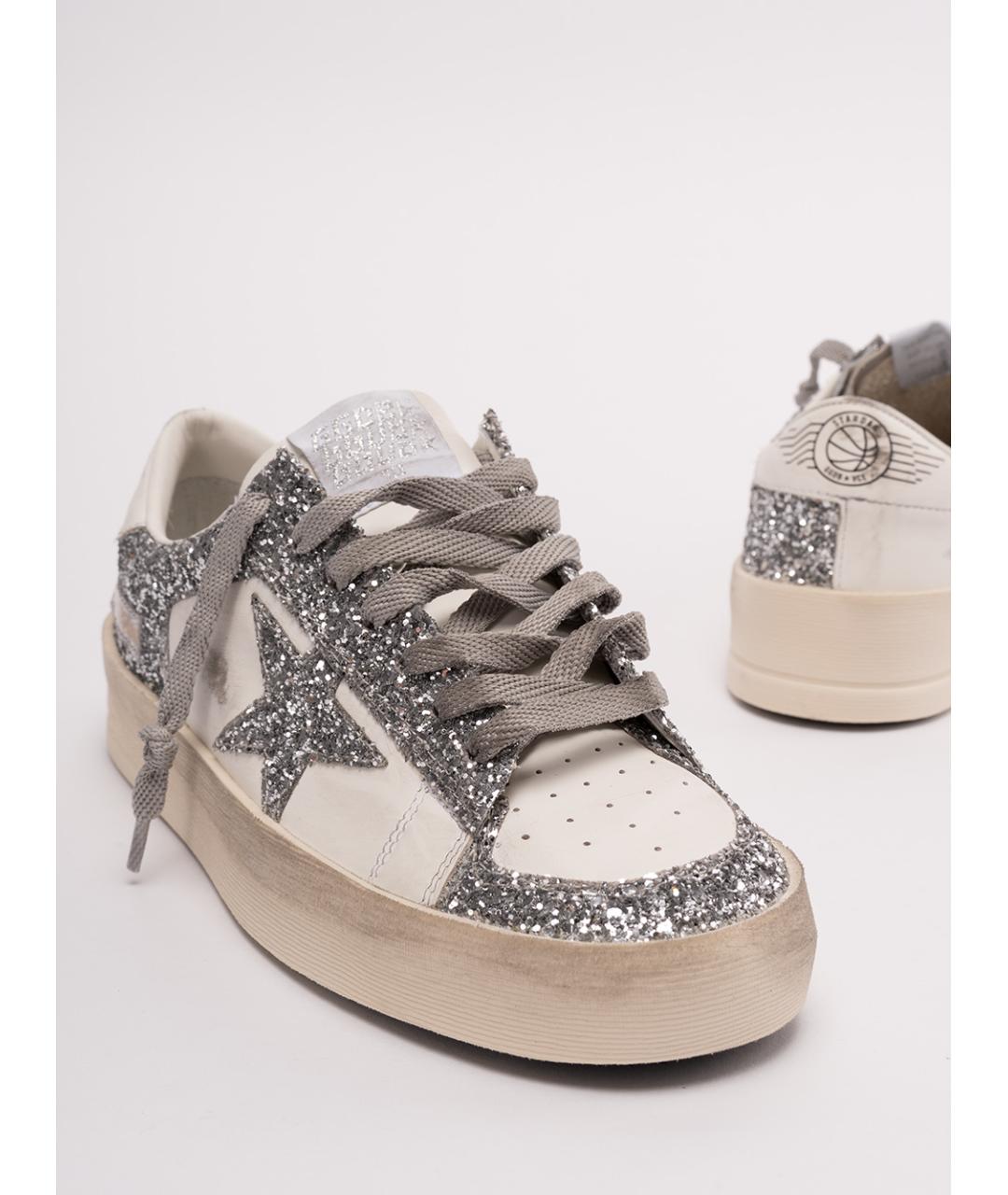 GOLDEN GOOSE DELUXE BRAND Бежевые кожаные кеды, фото 5