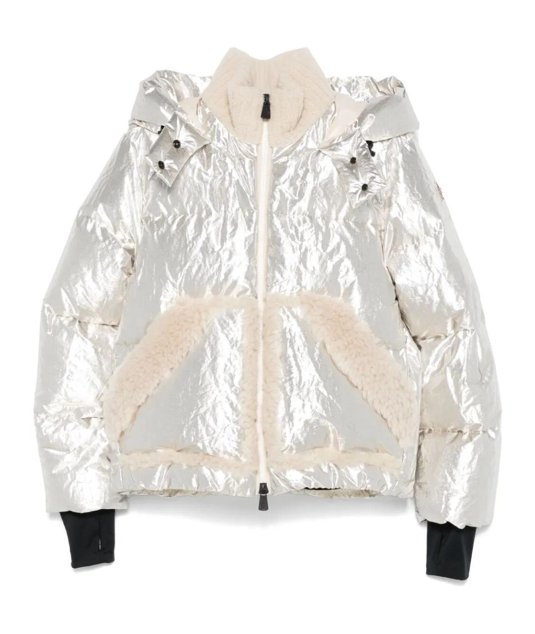 MONCLER GRENOBLE Серебрянный пуховик, фото 1