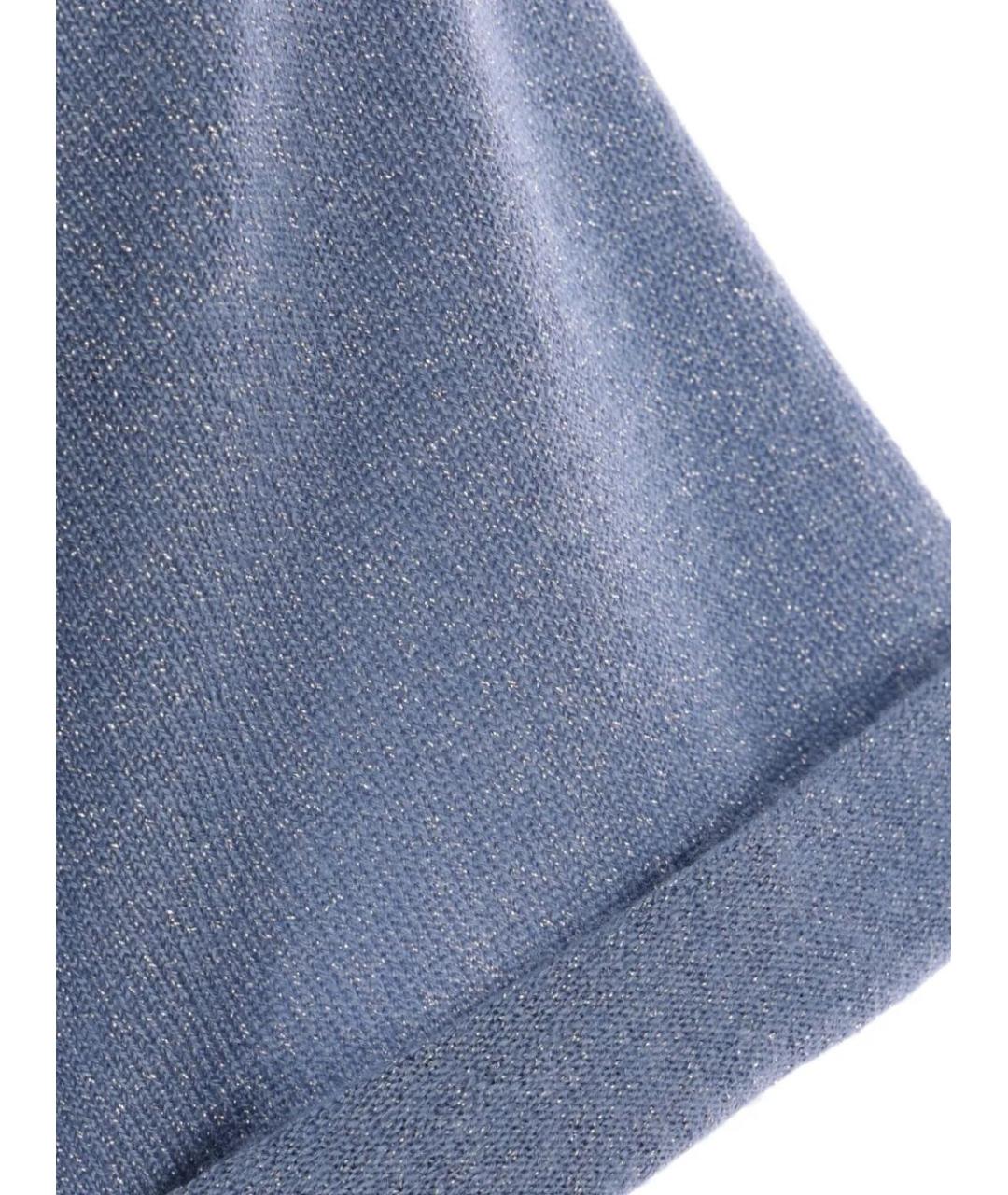 BRUNELLO CUCINELLI Голубая кашемировая футболка, фото 4
