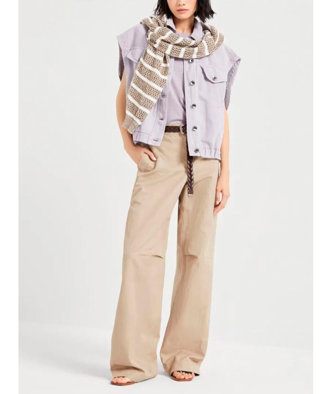 BRUNELLO CUCINELLI Фиолетовая кашемировая футболка, фото 2