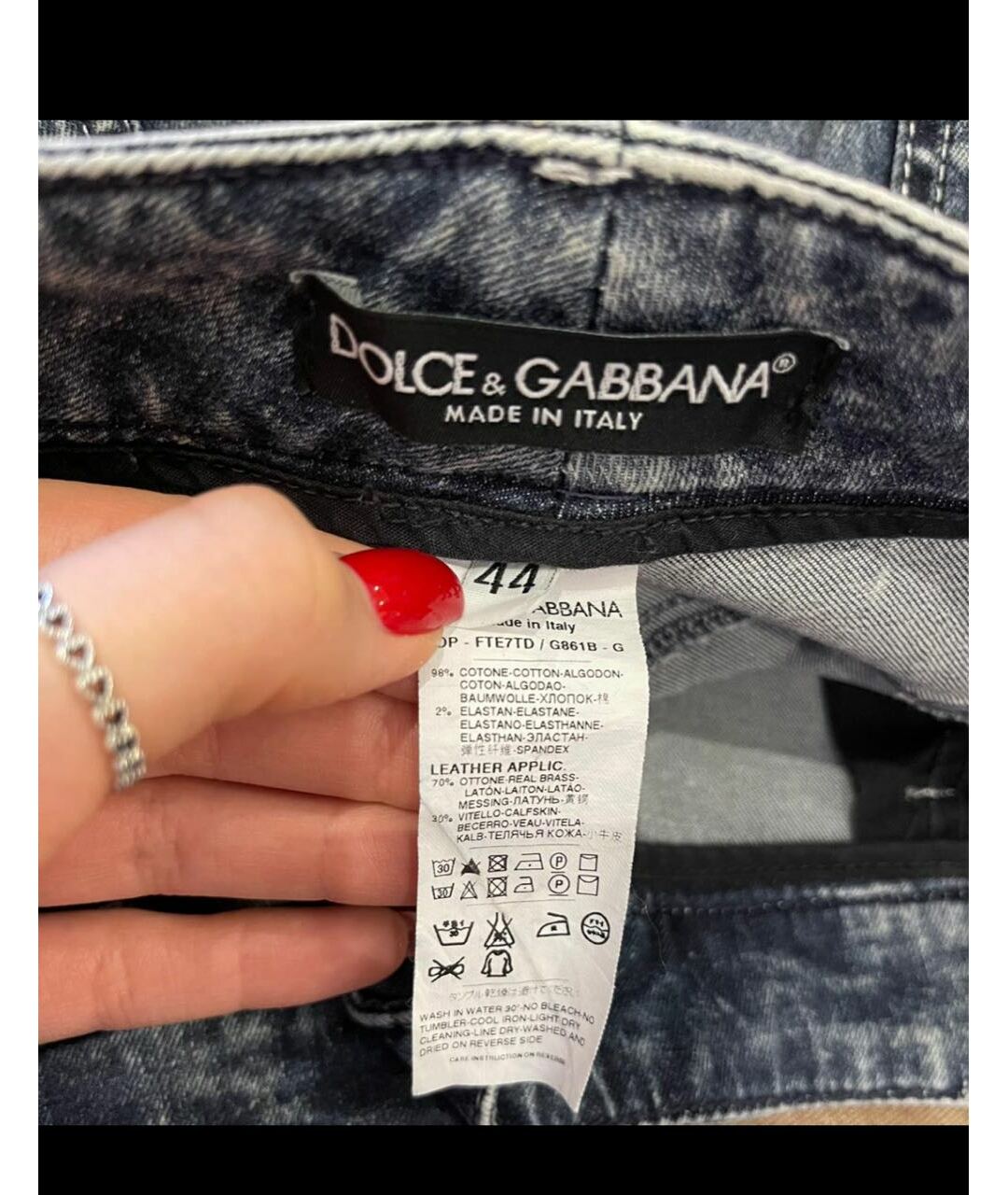 DOLCE&GABBANA Мульти хлопковые прямые джинсы, фото 3