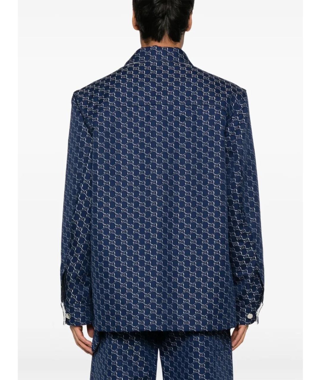 GUCCI Синяя хлопковая куртка, фото 5