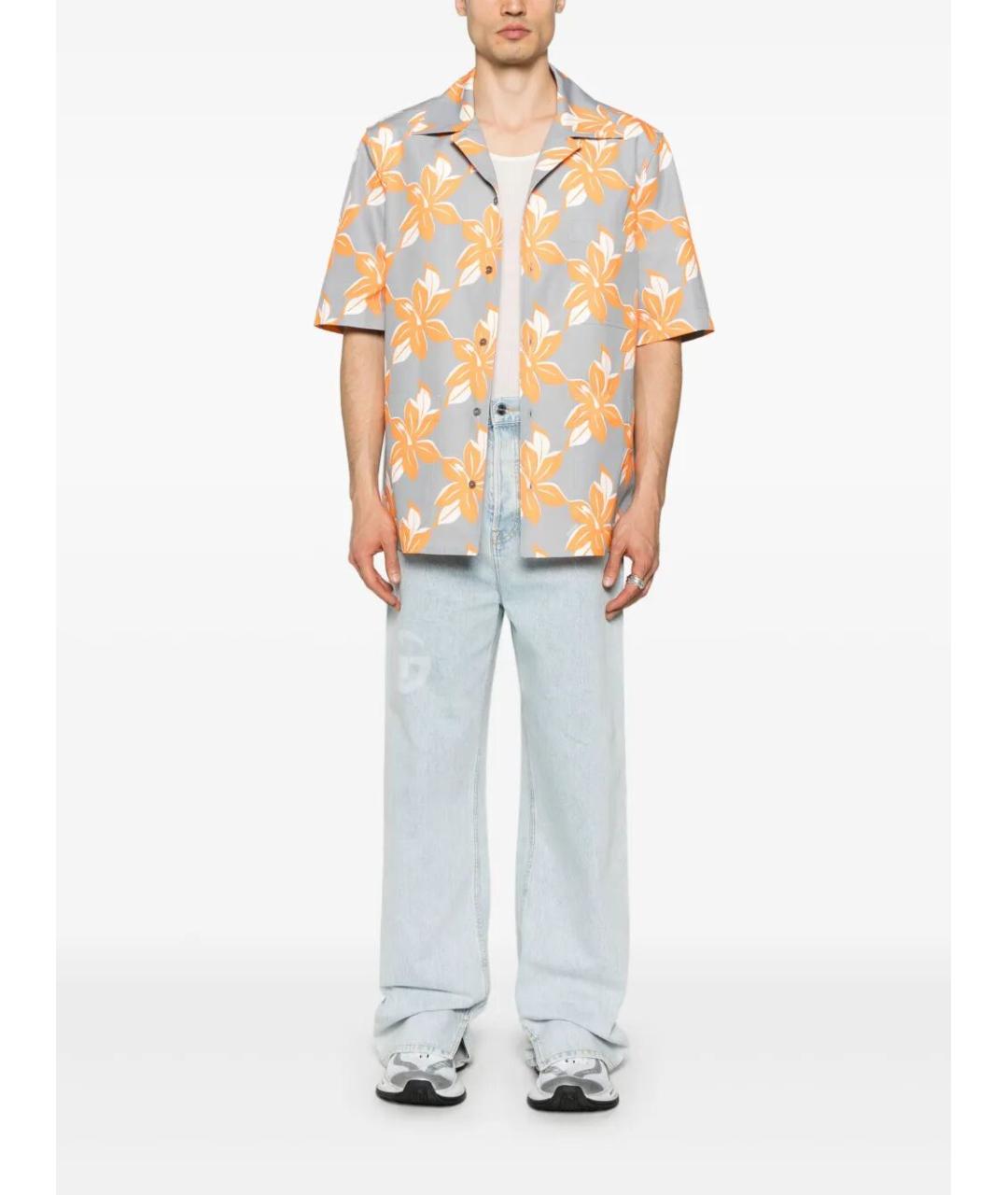GUCCI Голубые хлопковые прямые джинсы, фото 2