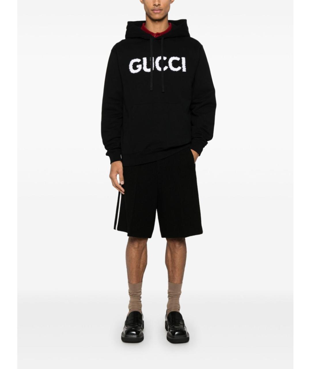 GUCCI Черные шерстяные шорты, фото 2