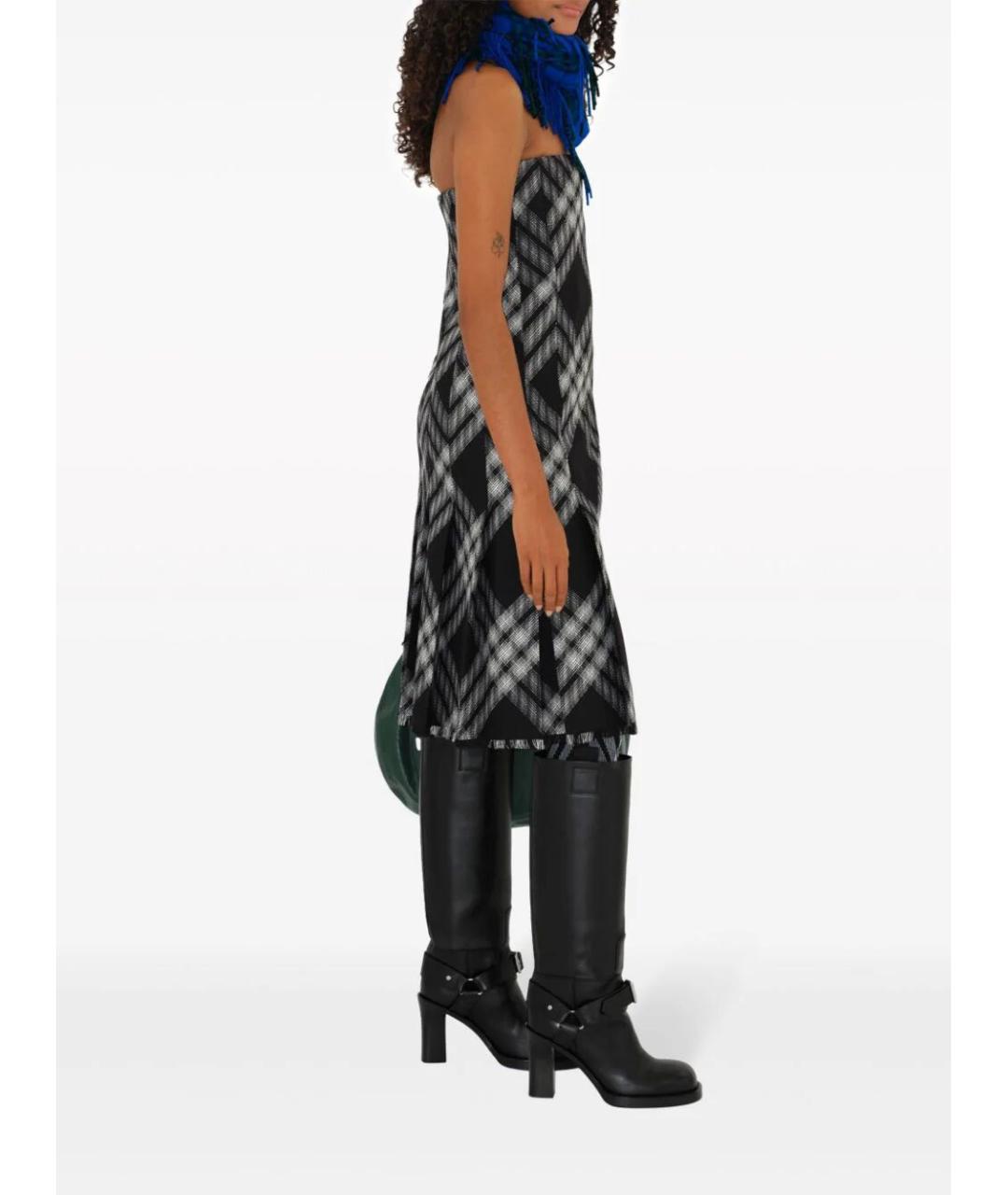 BURBERRY Серое шерстяное повседневное платье, фото 6