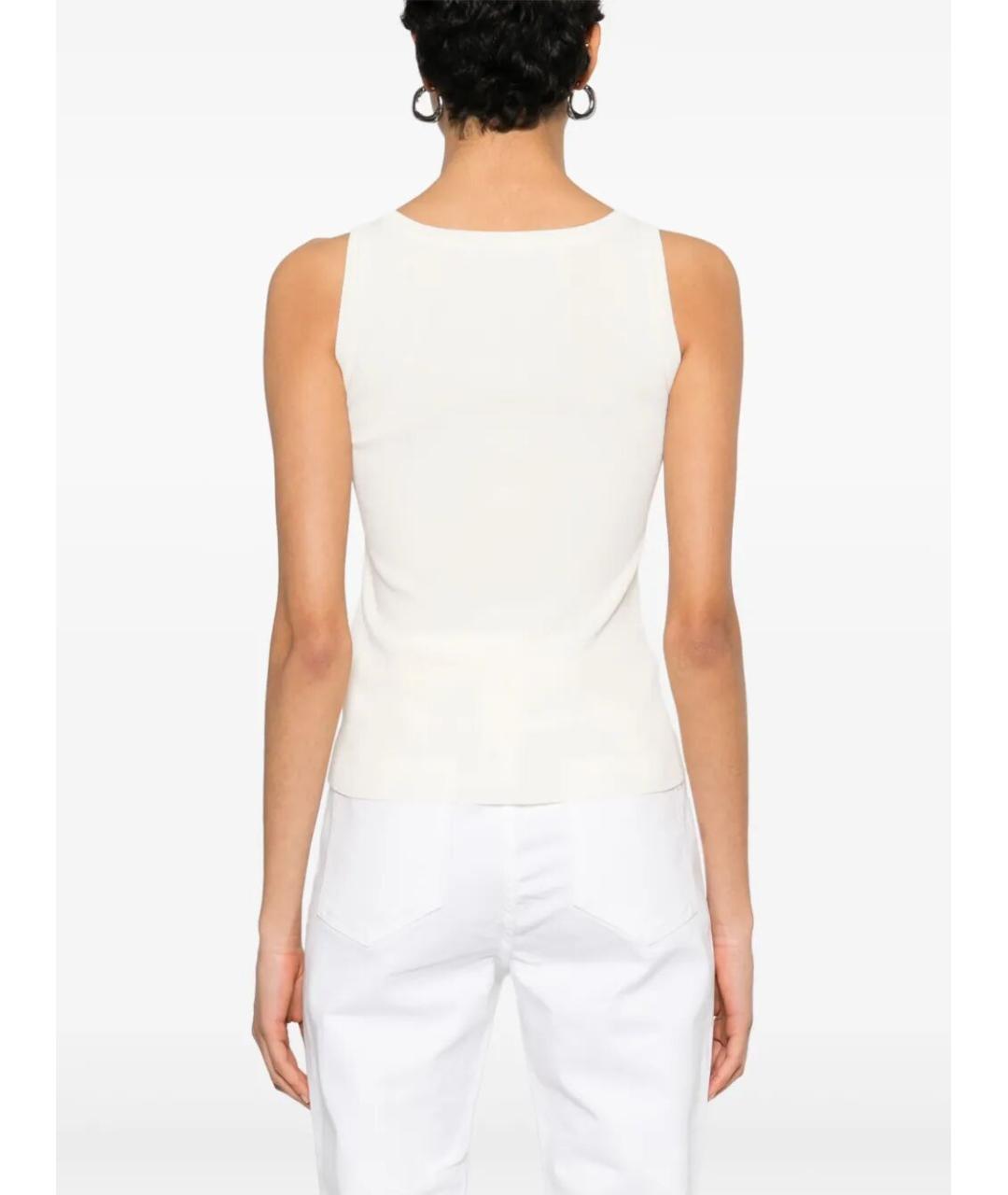 MAX MARA Белая вискозная майка, фото 4