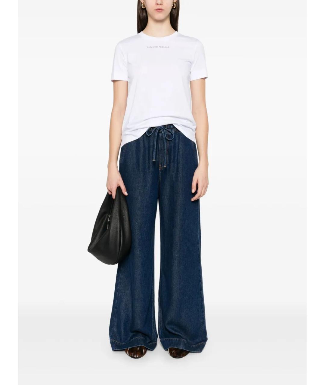 MAX MARA Белая хлопковая футболка, фото 2