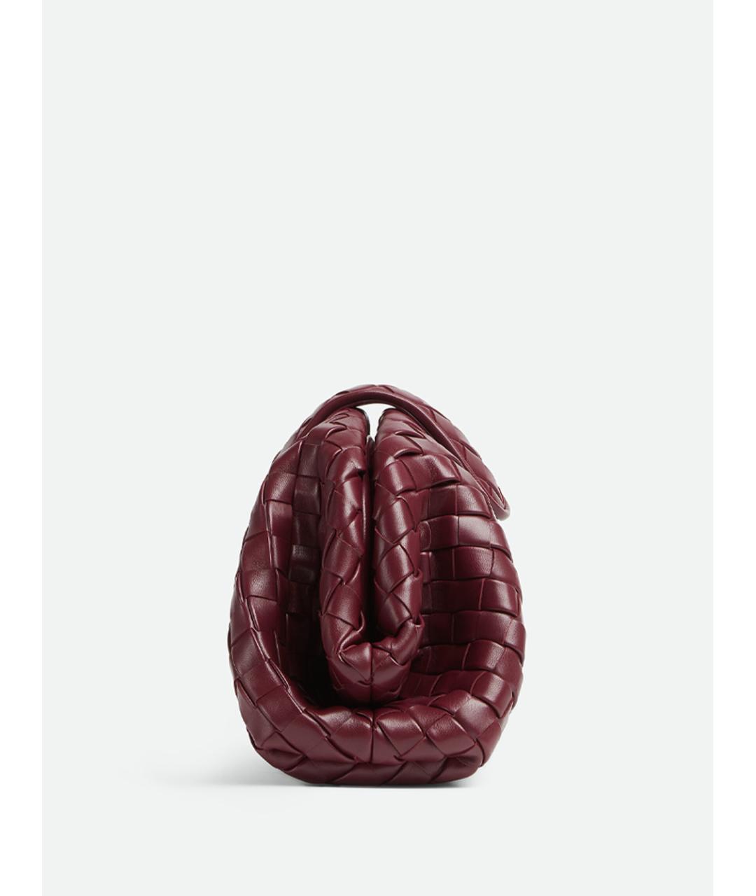 BOTTEGA VENETA Бордовая кожаная сумка через плечо, фото 2