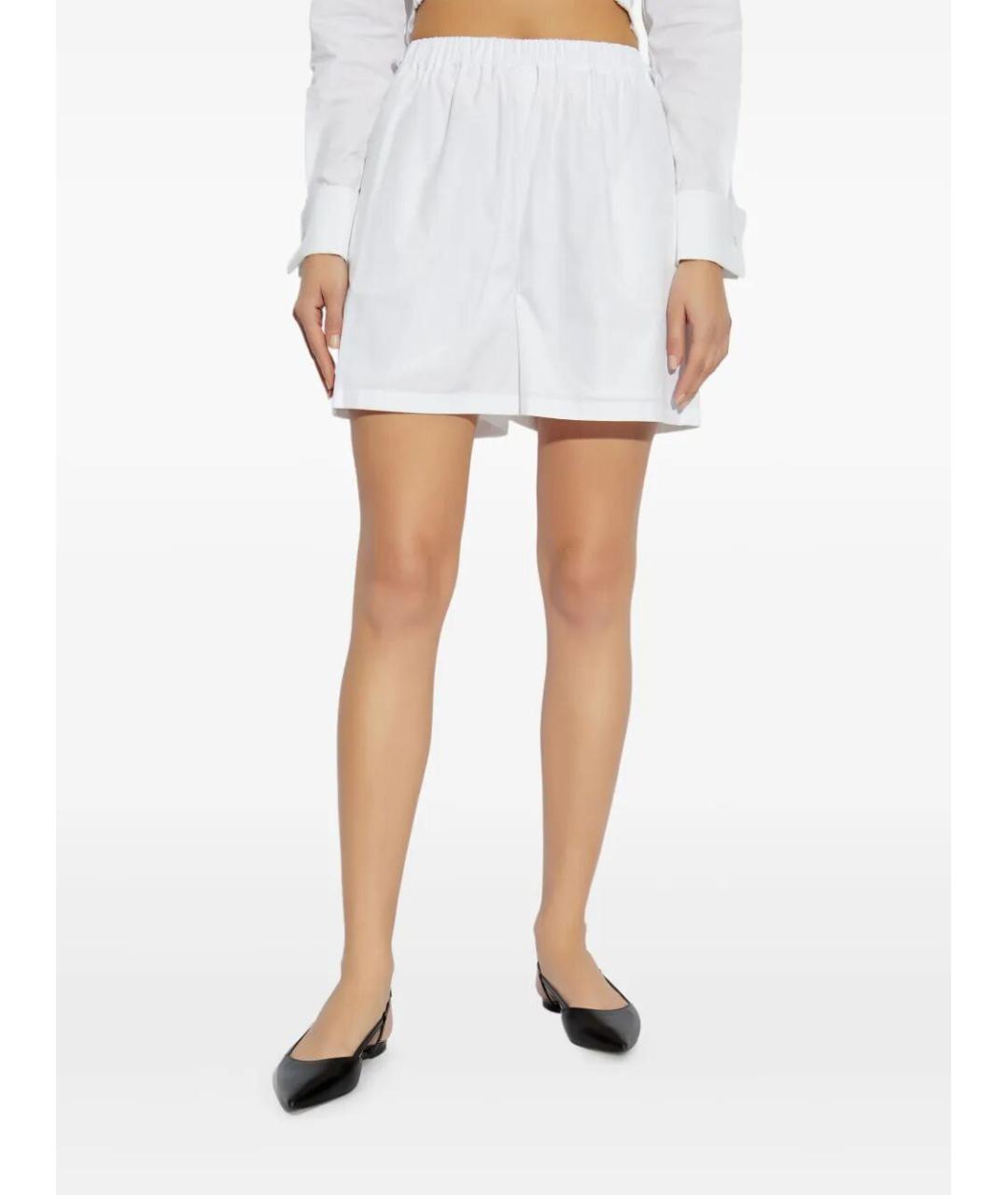 MAX MARA Белые хлопковые шорты, фото 5