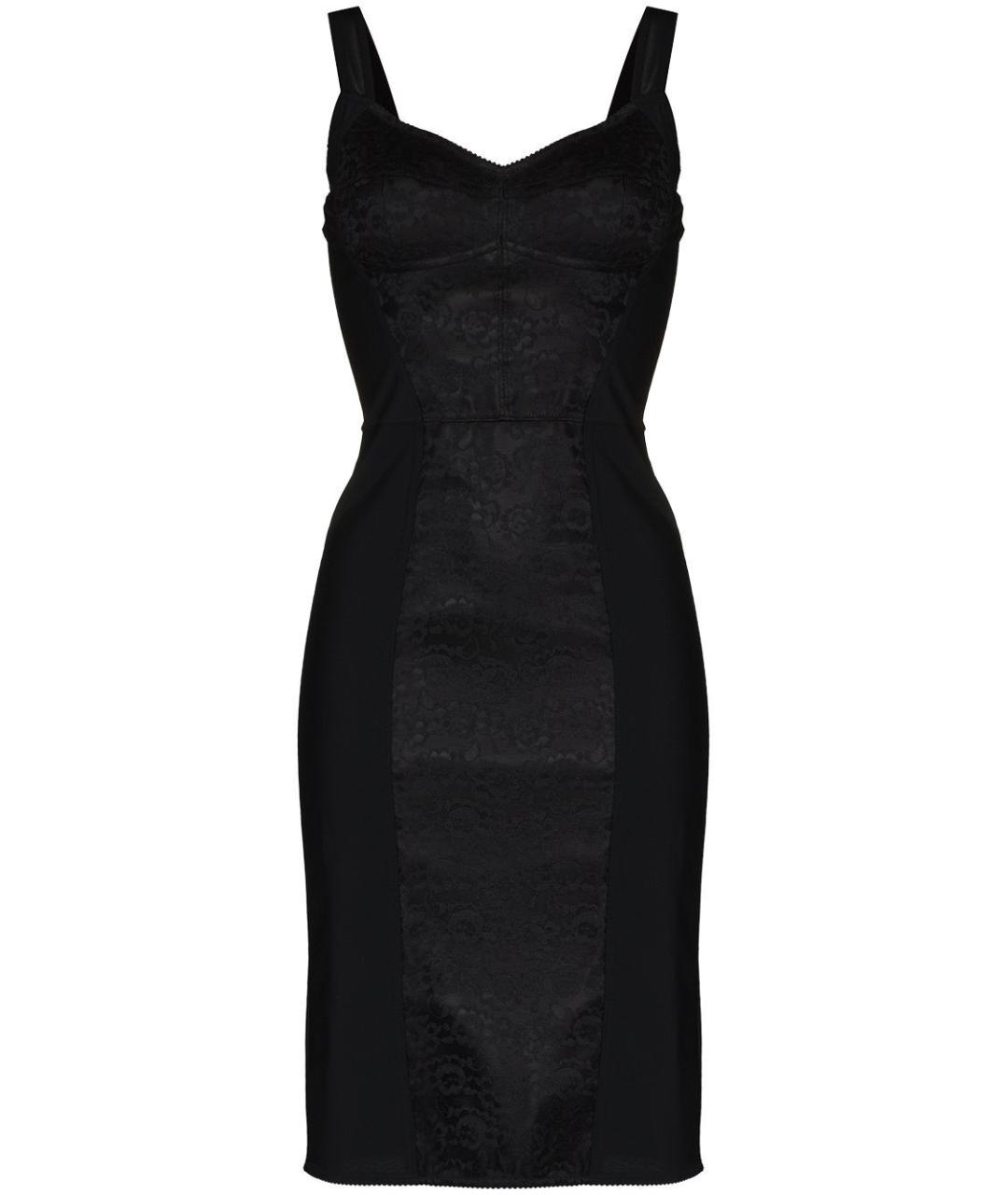 DOLCE&GABBANA Черное полиэстеровое коктейльное платье, фото 1