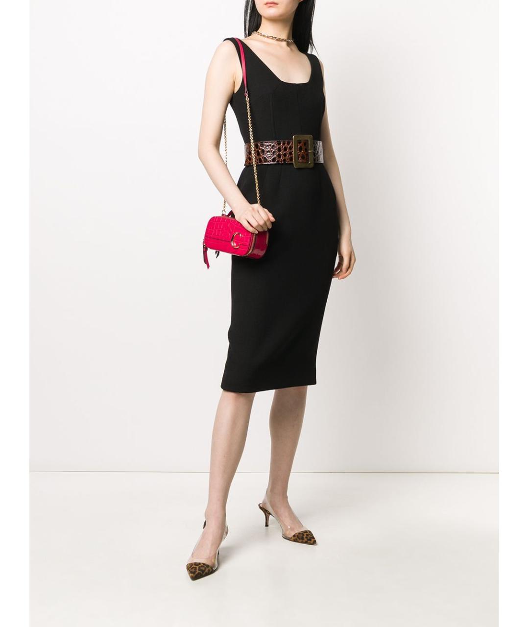 DOLCE&GABBANA Черное шерстяное коктейльное платье, фото 7