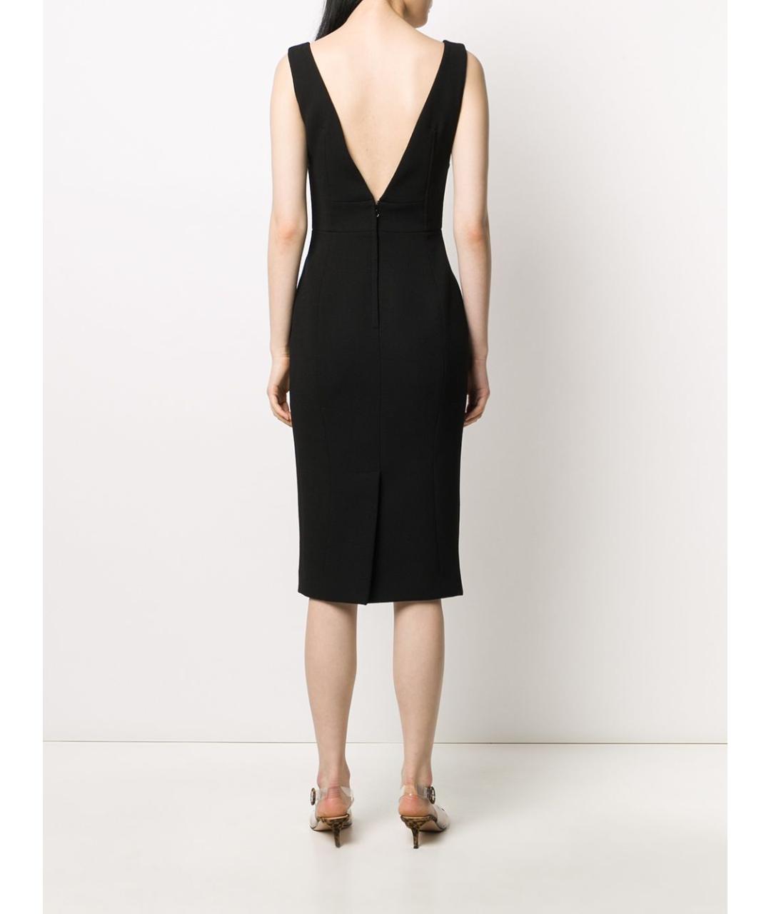 DOLCE&GABBANA Черное шерстяное коктейльное платье, фото 5