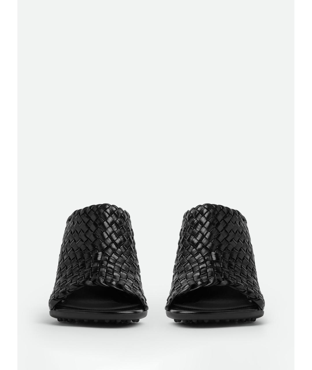 BOTTEGA VENETA Черные кожаные мюли, фото 2