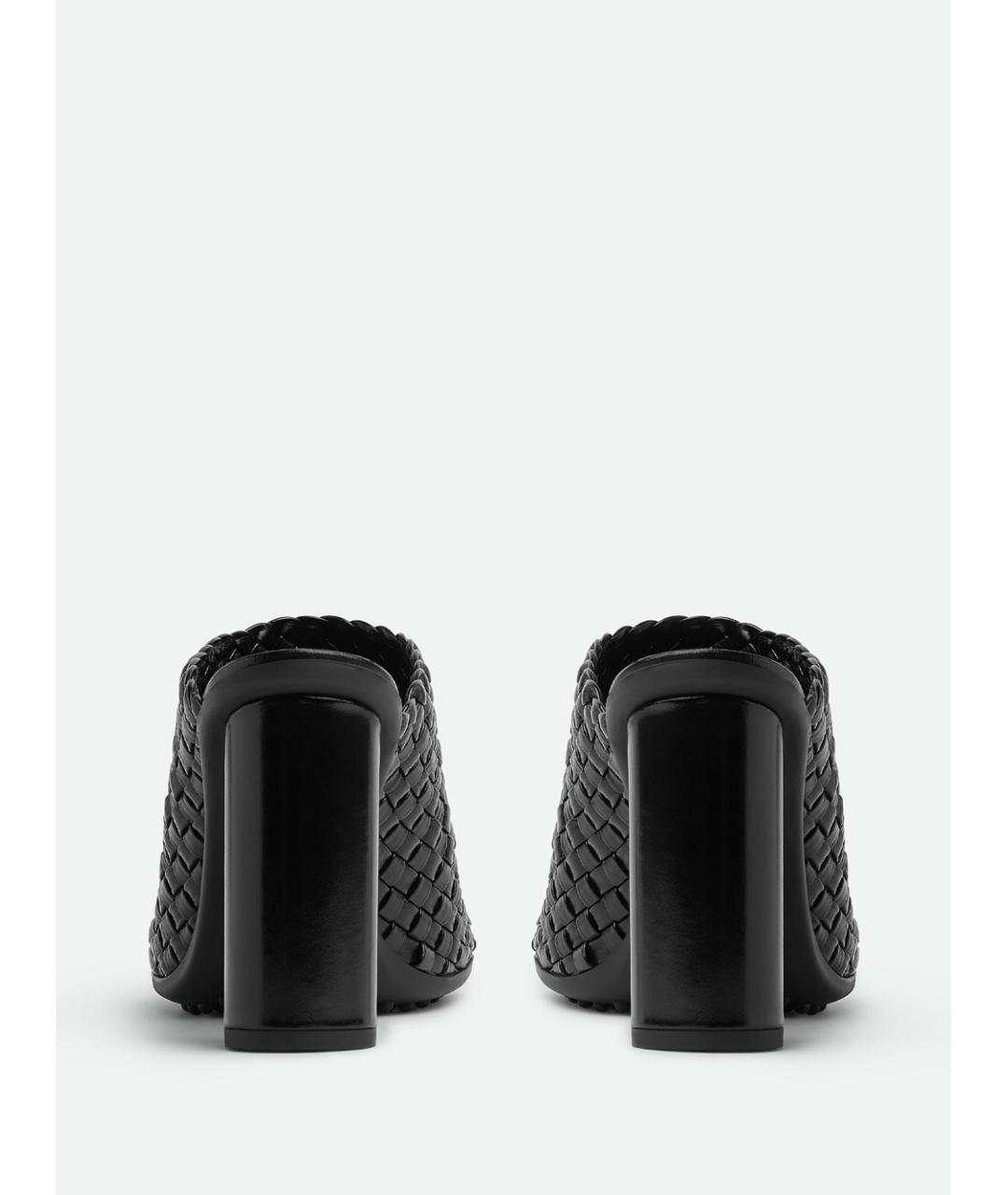 BOTTEGA VENETA Черные кожаные мюли, фото 3