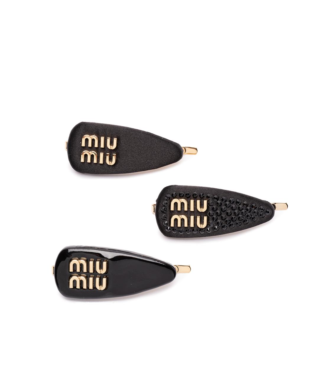 MIU MIU Черная заколка, фото 1