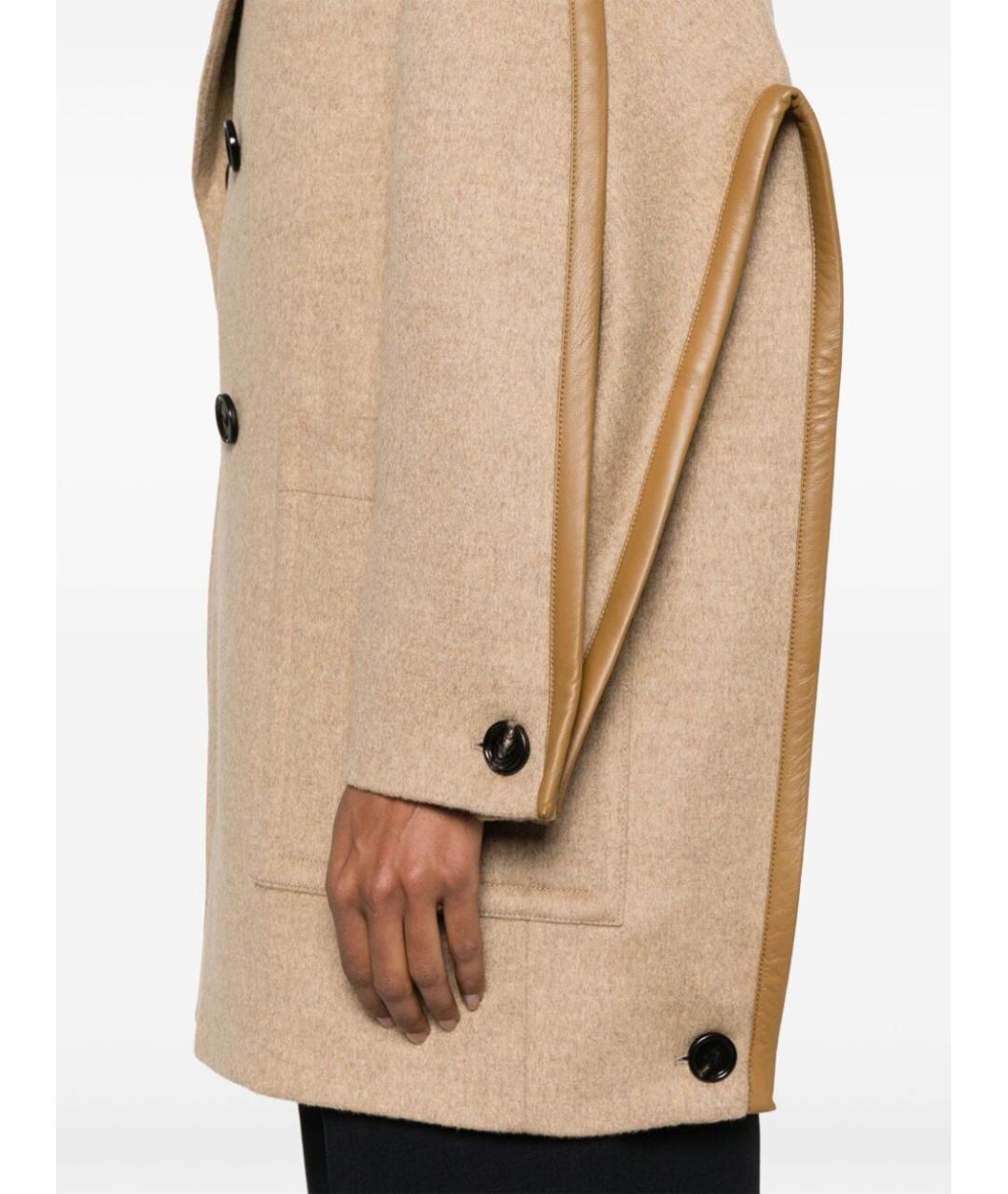 BOTTEGA VENETA Бежевая шерстяная юбка миди, фото 5