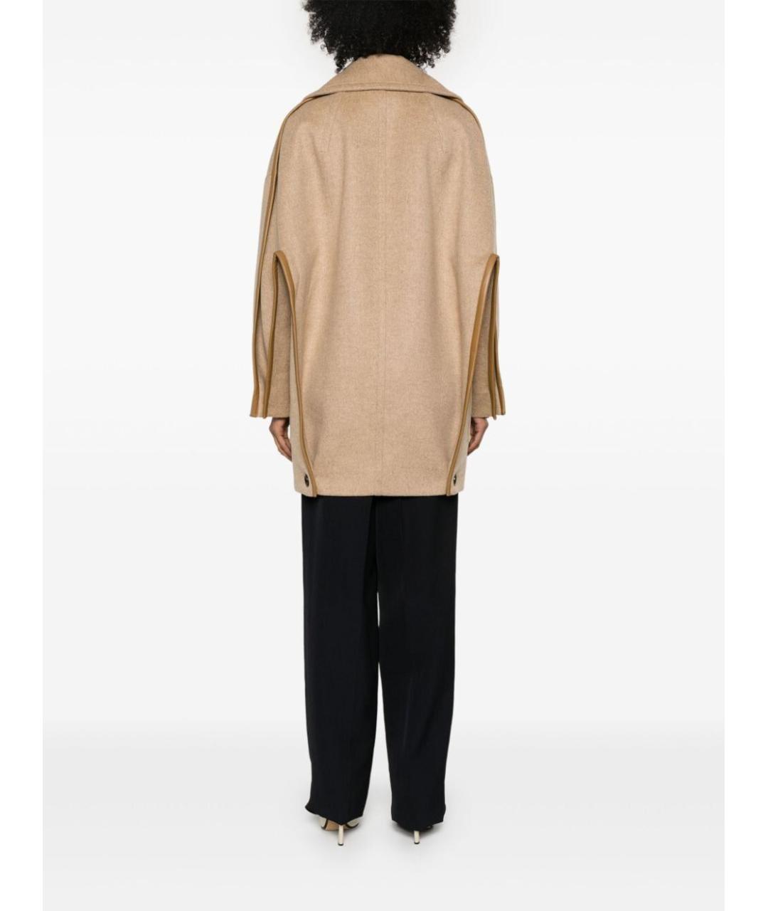 BOTTEGA VENETA Бежевая шерстяная юбка миди, фото 4