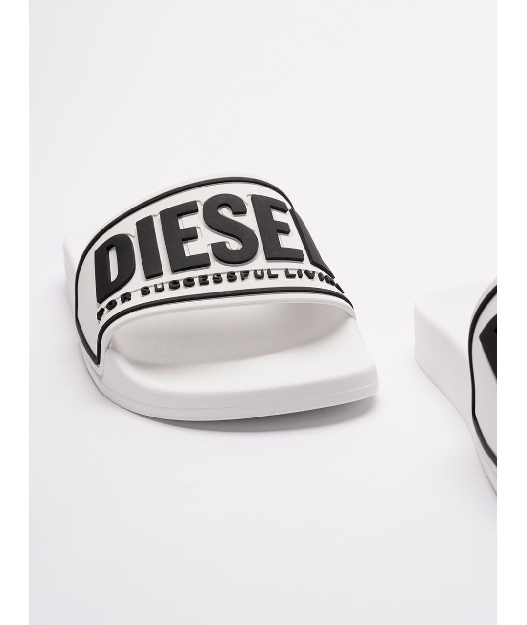 DIESEL Белые шлепанцы, фото 5