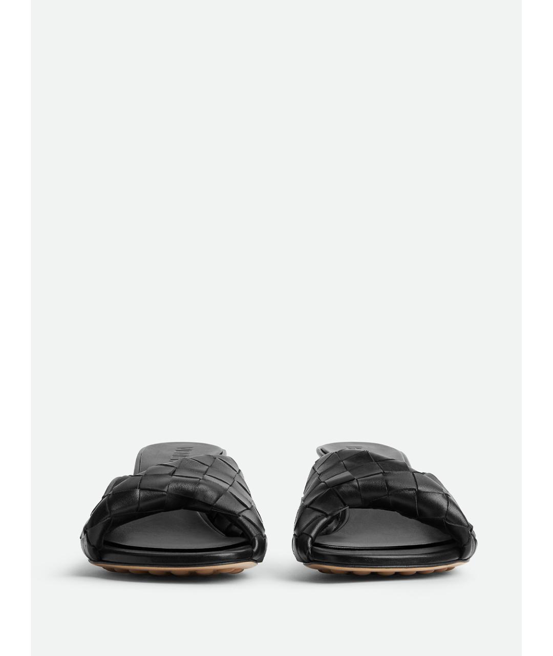 BOTTEGA VENETA Черные кожаные мюли, фото 2