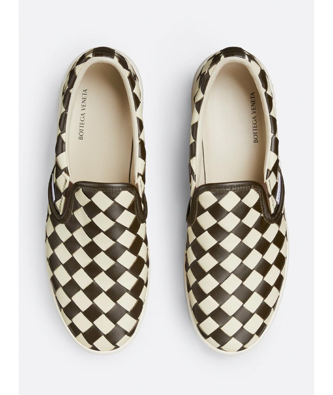 BOTTEGA VENETA Мульти кожаные слипоны, фото 4