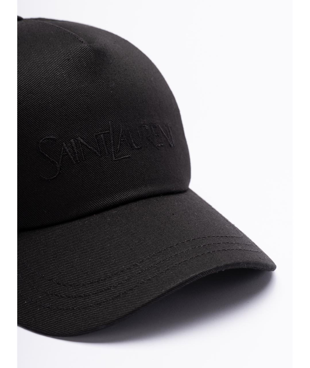 SAINT LAURENT Черная хлопковая кепка/бейсболка, фото 4