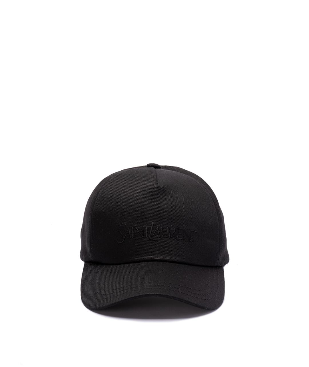 SAINT LAURENT Черная хлопковая кепка/бейсболка, фото 1
