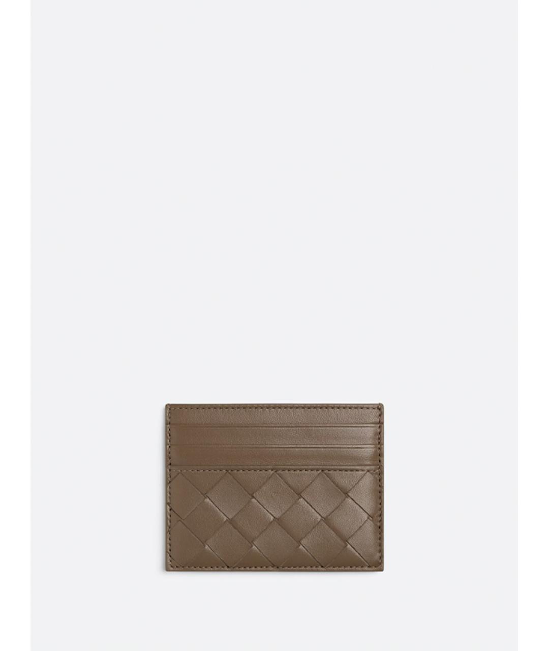 BOTTEGA VENETA Коричневый кожаный кардхолдер, фото 3