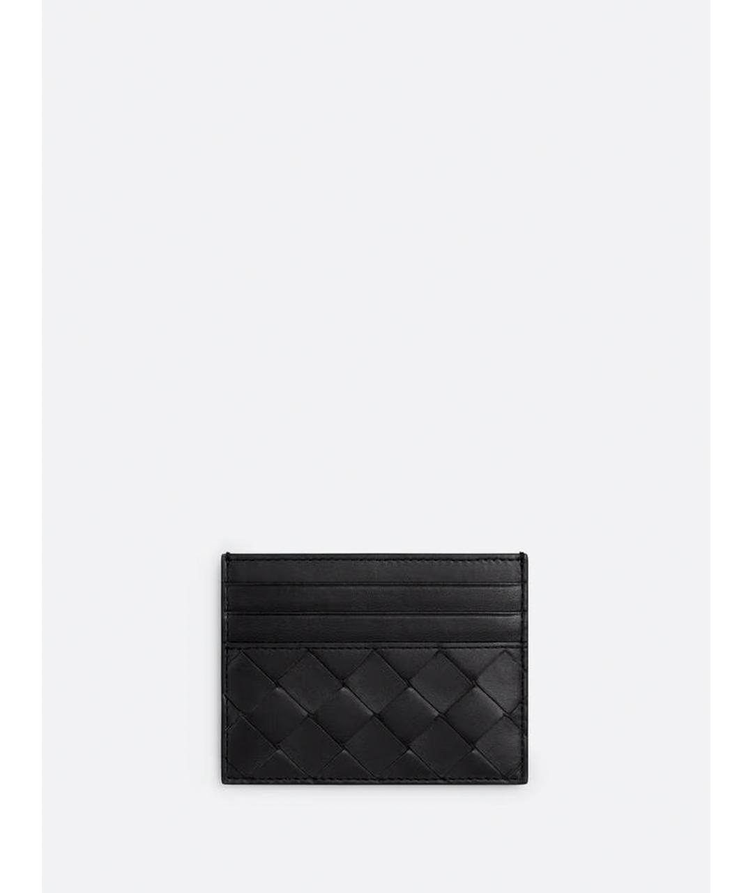 BOTTEGA VENETA Черный кожаный кардхолдер, фото 3