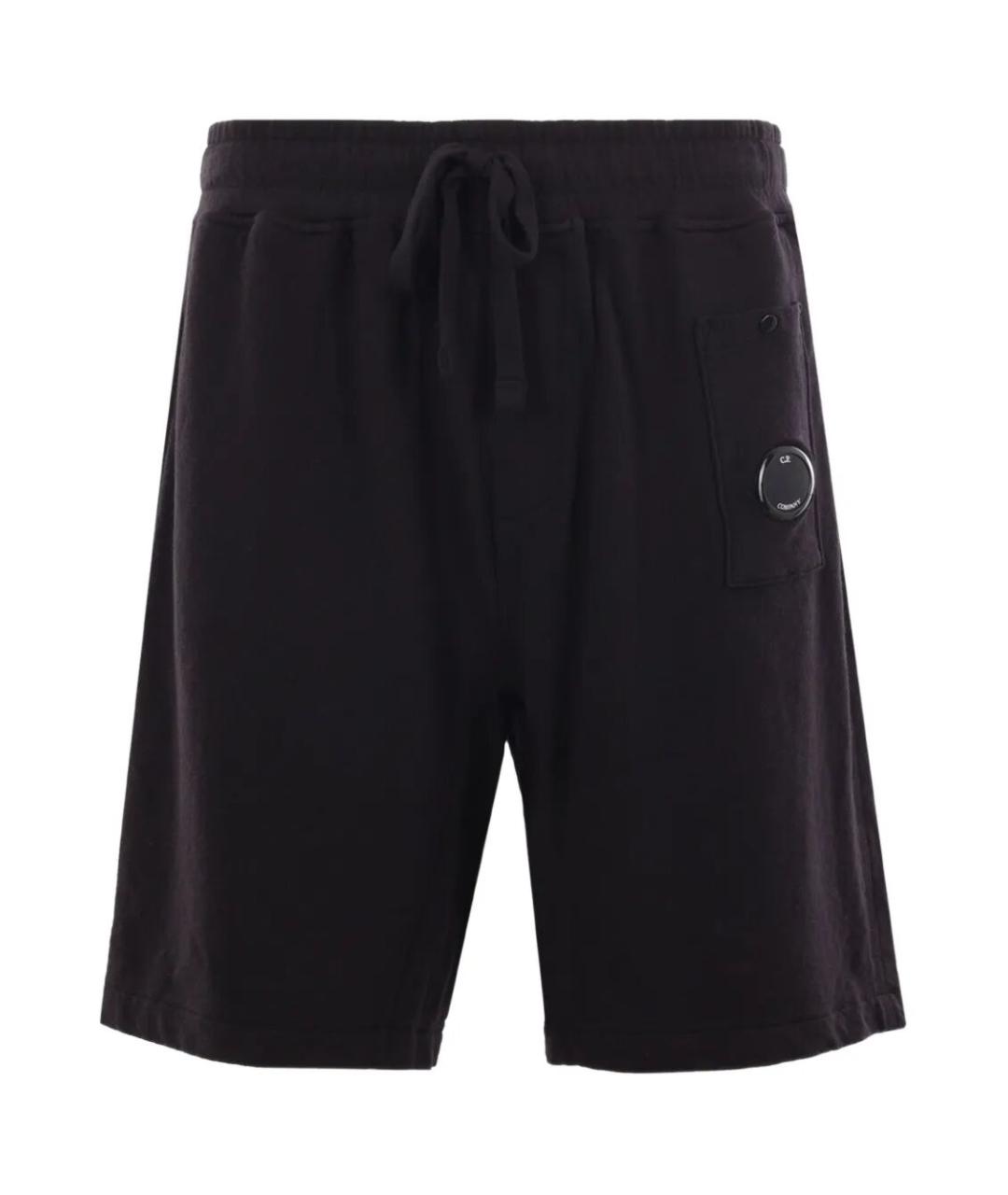 CP COMPANY Черные хлопковые шорты, фото 1